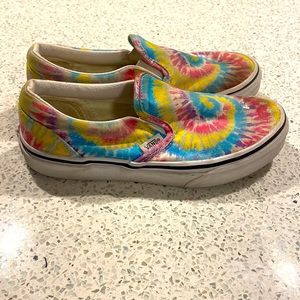 Girls slip on tie dye Vans